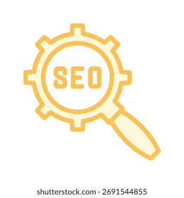 Search Engine Optimization duotone line icon , vector, pixel perfect, illustrator file 