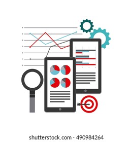 search engine optimization flat icons vector illustration design