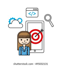 search engine optimization flat icons vector illustration design