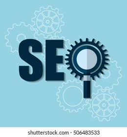 search engine optimization flat icons vector illustration design
