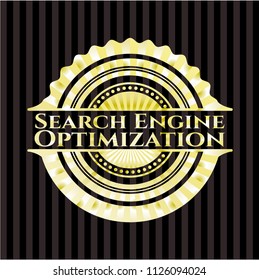 Search Engine Optimization gold shiny emblem