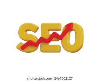 Search engine optimization icon 3d render concept of seo service icon vector illustration