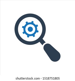Search Engine Optimization Icon. Search Gear Icon