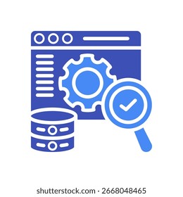 Ilustração de vetor misto do ícone de otimização do mecanismo de pesquisa