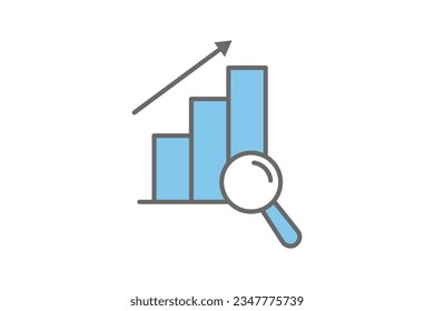 Suchmaschinen-Optimierung-Symbol Symbol für Suchmaschinenoptimierung. geeignet für Webdesign, App, Benutzeroberflächen. Stil mit flachen Linien. Einfaches Vektordesign bearbeitet