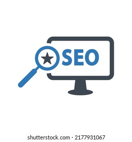 Search Engine optimization icon. Simple editable vector graphics.