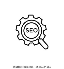 Search engine optimization icon Symbol mark in Outline style