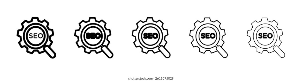 Search engine optimization icon Symbol mark in Outline style