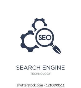 Search engine optimization icon. Trendy flat vector Search engine optimization icon on white background from Technology collection, vector illustration can be use for web and mobile, eps10