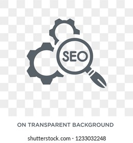 Search engine optimization icon. Trendy flat vector Search engine optimization icon on transparent background from Technology collection. 
