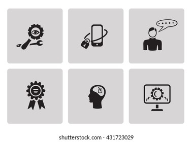 Search engine optimization icons in minimalist style