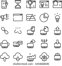 Search engine optimization icons pack. Isolated search engine optimization symbols collection. Graphic icons element