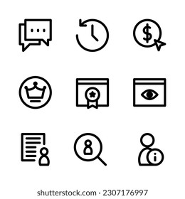 search engine optimization icons set
