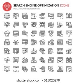Search Engine Optimization Icons, Thin Line and Pixel Perfect Icons