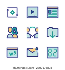 search engine optimization icons vector