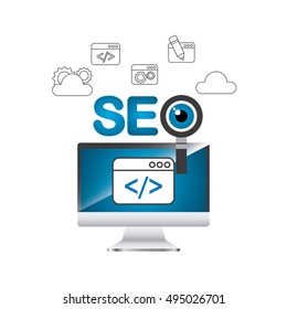 search engine optimization icons vector illustration design
