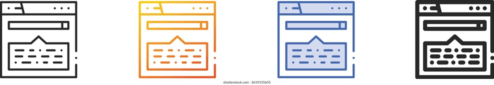 search engine optimization icon.Thin Linear, Gradient, Blue Stroke and bold Style Design Isolated On White Background