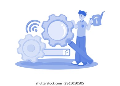 Search Engine Optimization Illustration concept on white background