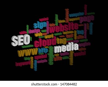 search engine optimization illustration, vector