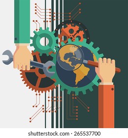 Search Engine Optimization Illustration. Vector illustration. Search Engine Optimization Conceptual. Easily edited with good file structure.