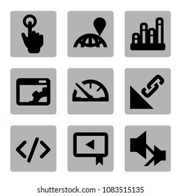 Search Engine Optimization internet marketing icons in minimalist style