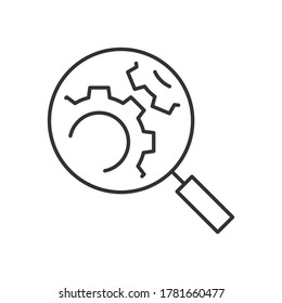 Search engine optimization line icon on white background