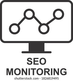 Search Engine Optimization Monitoring icon, Sign and symbol