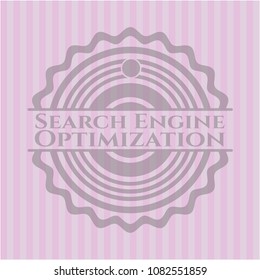 Search Engine Optimization retro style pink emblem