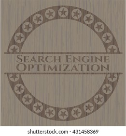 Emblema de madera retro Optimización del motor de búsqueda