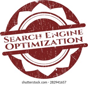 Search Engine Optimization rubber grunge stamp
