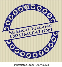 Search Engine Optimization rubber grunge seal