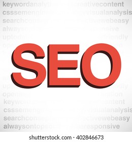 Search Engine Optimization, SEO icon vector design