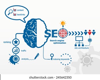 Search Engine Optimization. SEO Internet Concept