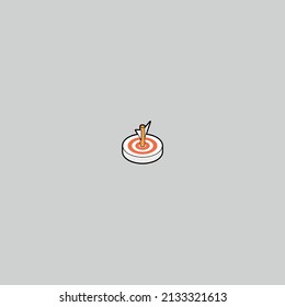 Search engine optimization, seo, isometric outline color 3d seo aim icon.