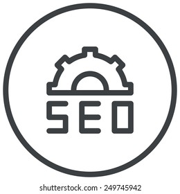 Search Engine Optimization, SEO, modern vector icon