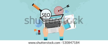 Search Engine Optimization ( SEO ) on page seo,etc for internet marketing grow your business, vector illustration Stock photo © 
