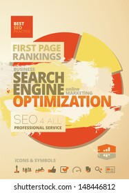 Search Engine Optimization - SEO - Rankings Concept Design 