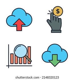 Search Engine Optimization. seo set icon symbol template for graphic and web design collection logo vector illustration