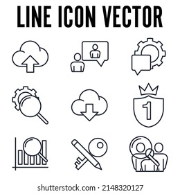 Search Engine Optimization. seo set icon symbol template for graphic and web design collection logo vector illustration