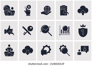 Search Engine Optimization. seo set icon symbol template for graphic and web design collection logo vector illustration