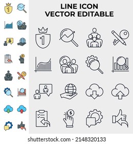 Search Engine Optimization. seo set icon symbol template for graphic and web design collection logo vector illustration