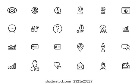 Search Engine Optimization - SEO thin line and marketing icons set. Web Development and Optimization icons. Vector illustration