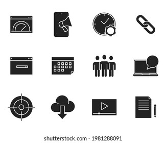 Search Engine Optimization set icon. SEO symbol template for graphic and web design collection logo vector illustration