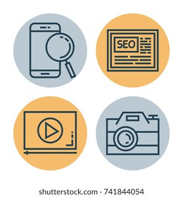 search engine optimization set icons