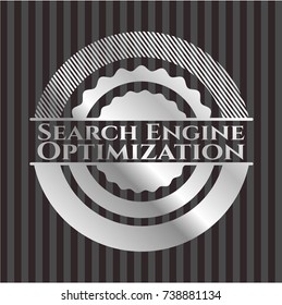 Search Engine Optimization silvery shiny badge