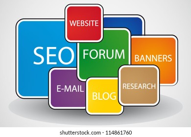 Search engine optimization template background