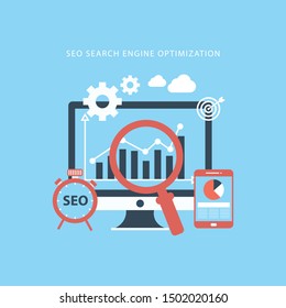 Search engine optimization vector illustration