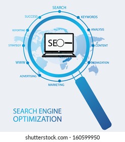 search engine optimization. vector Illustration.