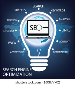 Search engine optimization. vector Illustration.