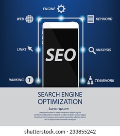 search engine optimization. vector Illustration.